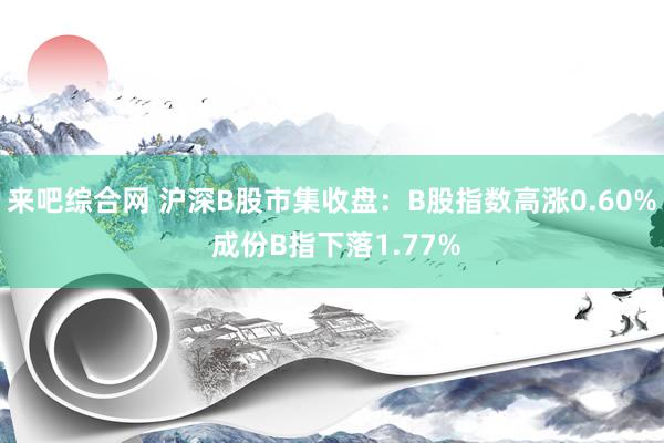 来吧综合网 沪深B股市集收盘：B股指数高涨0.60% 成份B指下落1.77%