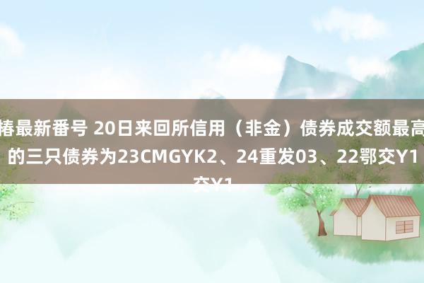 椿最新番号 20日来回所信用（非金）债券成交额最高的三只债券为23CMGYK2、24重发03、22鄂交Y1